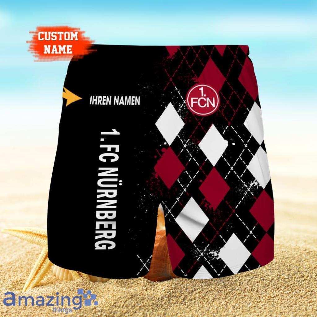 FC Nurnberg Logo Print 3D Short Hawaiian Trending Summer For Men Custom Name image FC Nurnberg Logo Print 3D Short Hawaiian Trending Summer For Men Custom Name Product Photo 1