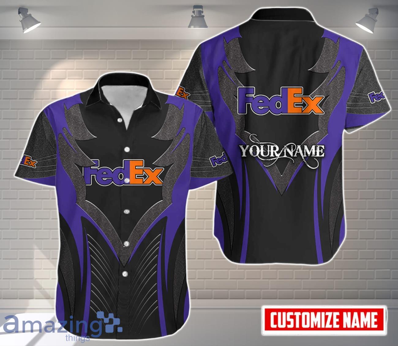 FedEx Hawaiian Shirt Custom Name Premium Edition For Men Women image FedEx Hawaiian Shirt Custom Name Premium Edition For Men Women Product Photo 1