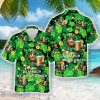 Firefighter Saint Patrick’s Day Leprechaun With Beer Hawaiian Shirt Aloha Holiday Gift For Men Women