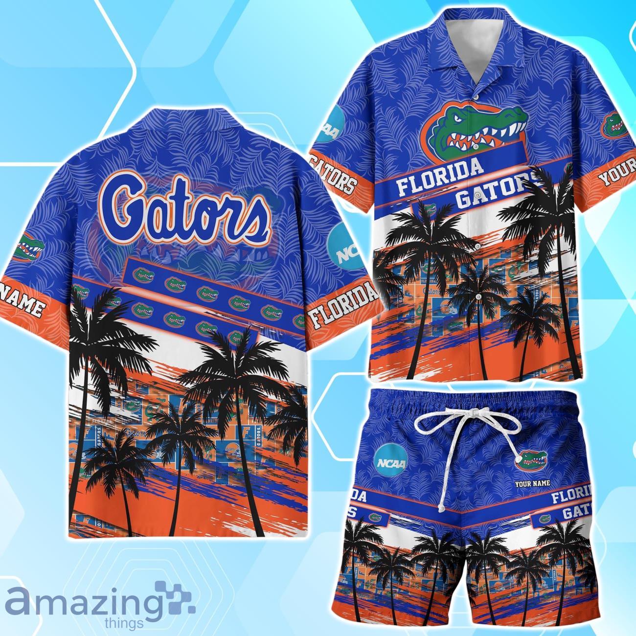 Florida Gators Sport Team Hawaiian Shirt & Short Vintage Tropical Custom Name image Florida Gators Sport Team Hawaiian Shirt & Short Vintage Tropical Custom Name Product Photo 1