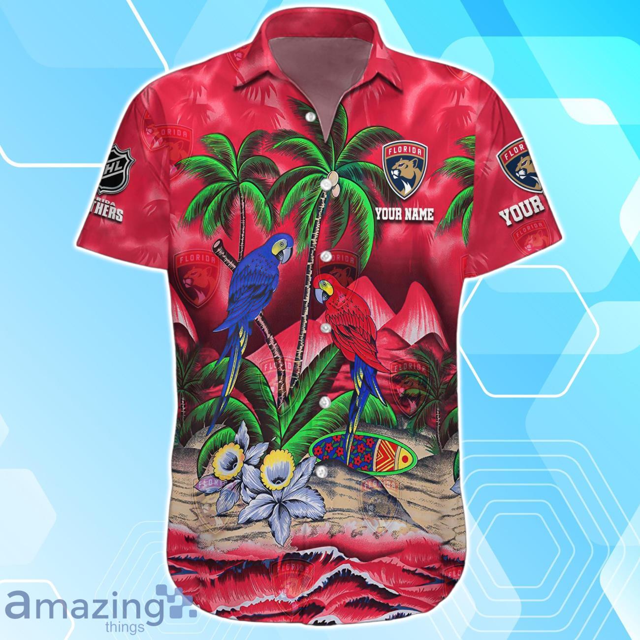 Florida Panthers Hawaiian Shirt Summer Gifts For Fans Custom Name image Florida Panthers Hawaiian Shirt Summer Gifts For Fans Custom Name Product Photo 2
