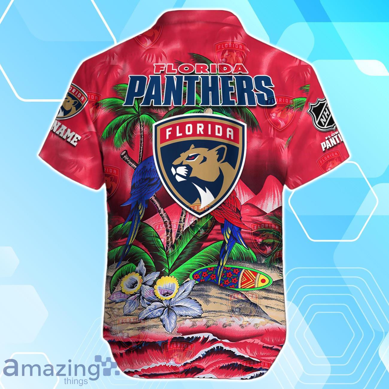 Florida Panthers Hawaiian Shirt Summer Gifts For Fans Custom Name image Florida Panthers Hawaiian Shirt Summer Gifts For Fans Custom Name Product Photo 3