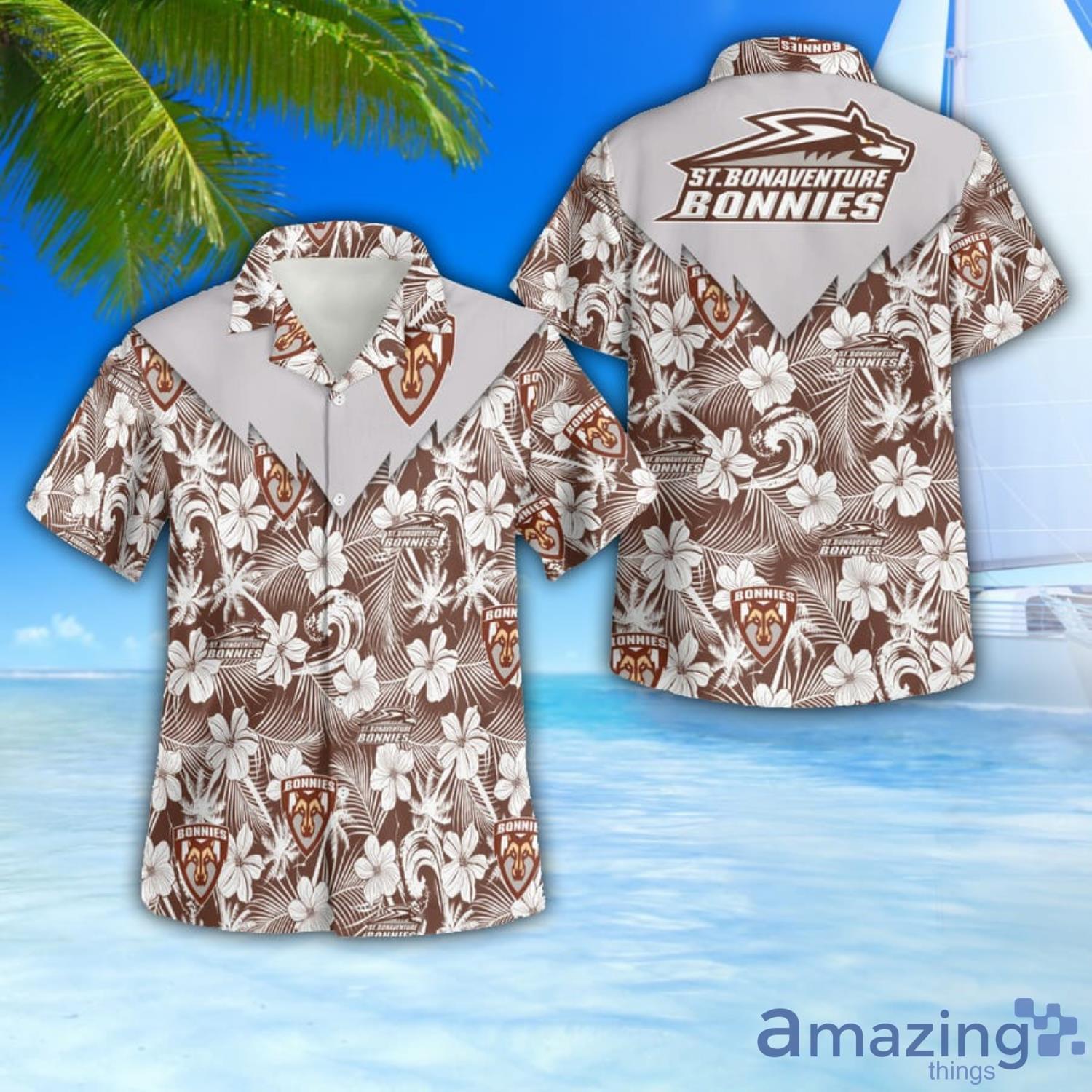 Flower Pattern Hawaii Shirt St Bonaventure Bonnies 3D Hawaiian Shirt New Gift For Summer Holiday image Flower Pattern Hawaii Shirt St Bonaventure Bonnies 3D Hawaiian Shirt New Gift For Summer Holiday Product Photo 1