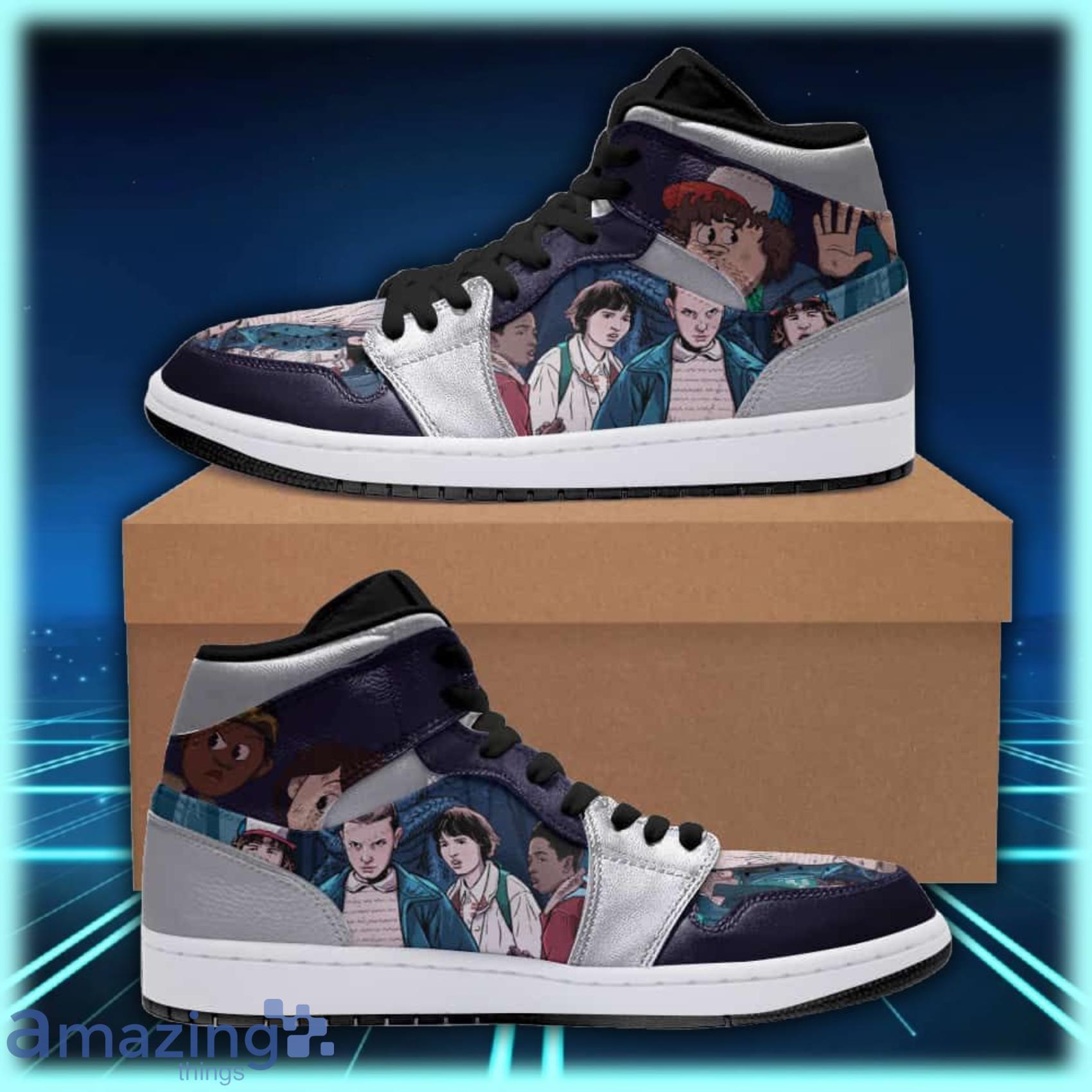 Get Now Stranger Things 20 Air Jordan Hightop Shoes For Men And Women image Get Now Stranger Things 20 Air Jordan Hightop Shoes For Men And Women Product Photo 1