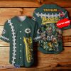 Green Bay Packers NFL 3D Mascot Custom Name Baseball Jersey