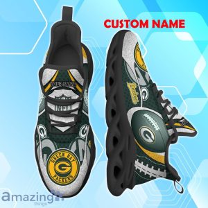 Green Bay Packers NFL Fan Edition Custom Name Max Soul Comfort Shoes Product Photo 2