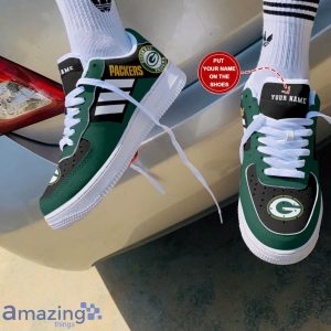 Green Bay Packers Personalized Name Sneakers Air Force Shoes Team Shoes Product Photo 2