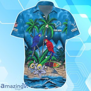 Detroit Lions Hawaiian Shirt Summer Gifts For Fans Custom Name Product Photo 2