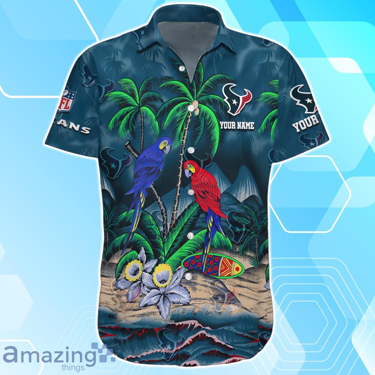 Houston Texans Hawaiian Shirt Summer Gifts For Fans Custom Name image Houston Texans Hawaiian Shirt Summer Gifts For Fans Custom Name Product Photo 2