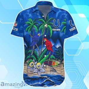 Indianapolis Colts Hawaiian Shirt Summer Gifts For Fans Custom Name image Indianapolis Colts Hawaiian Shirt Summer Gifts For Fans Custom Name Product Photo 2