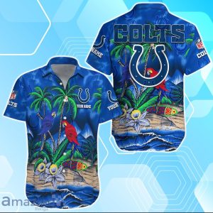 Indianapolis Colts Hawaiian Shirt Summer Gifts For Fans Custom Name Product Photo 1