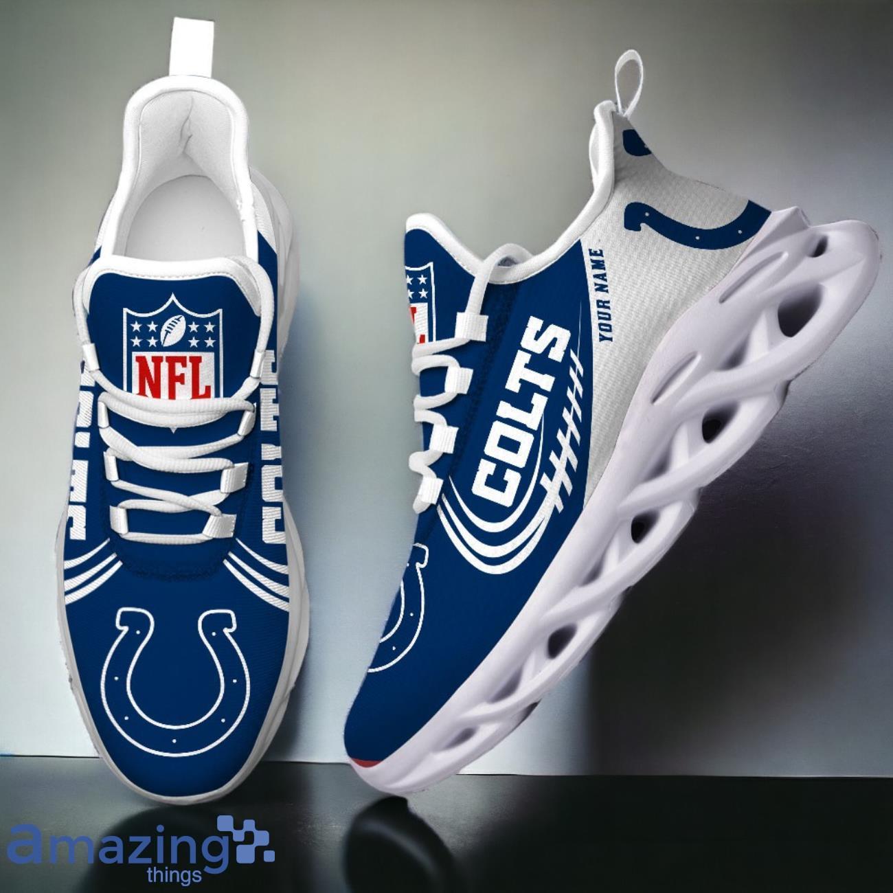 Indianapolis Colts New Style 3D Max Soul Shoes Custom Name For Fans image Indianapolis Colts New Style 3D Max Soul Shoes Custom Name For Fans Product Photo 2
