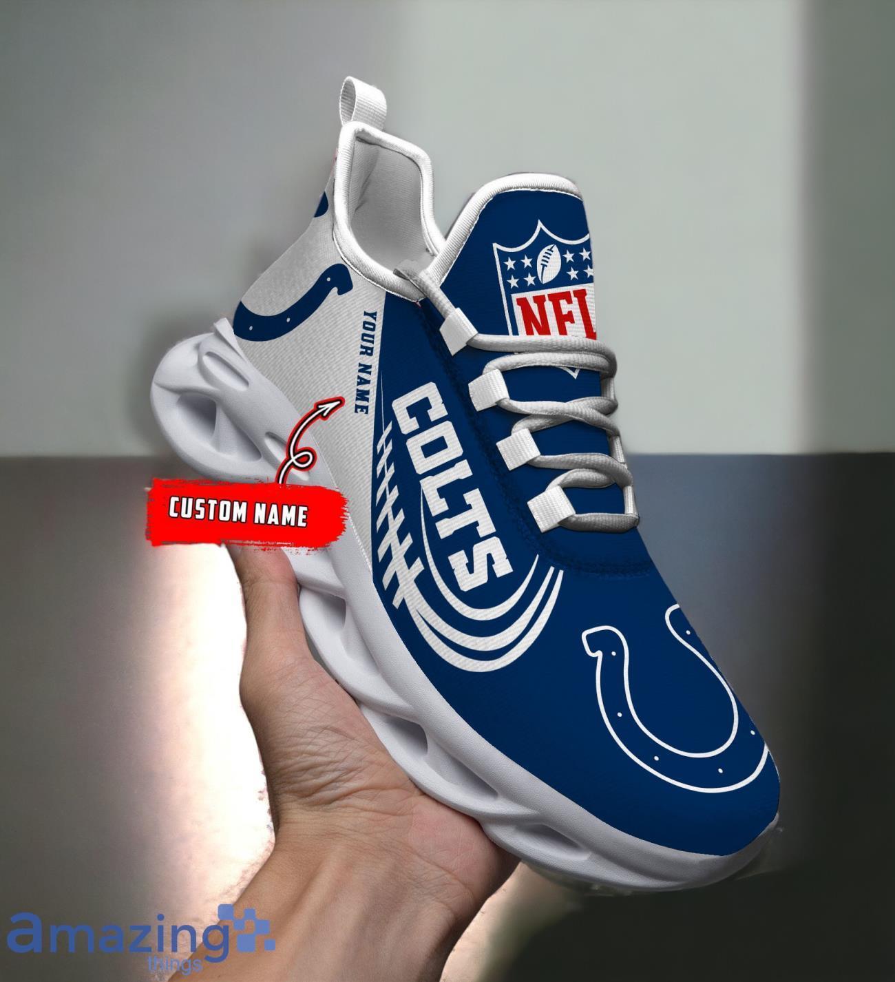 Indianapolis Colts New Style 3D Max Soul Shoes Custom Name For Fans image Indianapolis Colts New Style 3D Max Soul Shoes Custom Name For Fans Product Photo 1