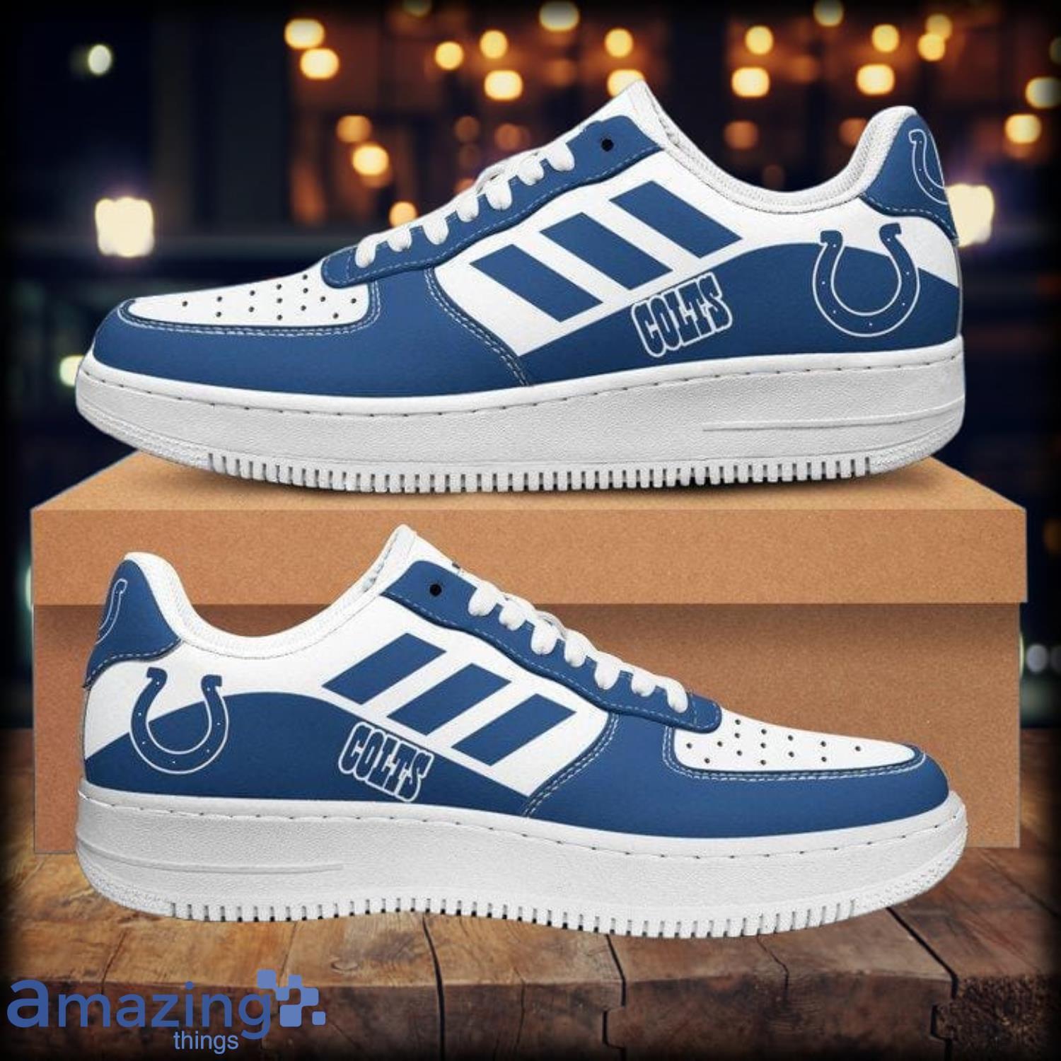Indianapolis Colts Sport Shoes Air Force 1 Sneaker For Men And Women image Indianapolis Colts Sport Shoes Air Force 1 Sneaker For Men And Women Product Photo 2