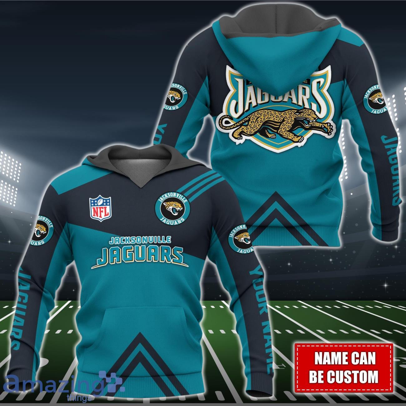 Jacksonville Jaguars NFL 3D Shirt Hoodie Custom Name For Men Women image Jacksonville Jaguars NFL 3D Shirt Hoodie Custom Name For Men Women Product Photo 1