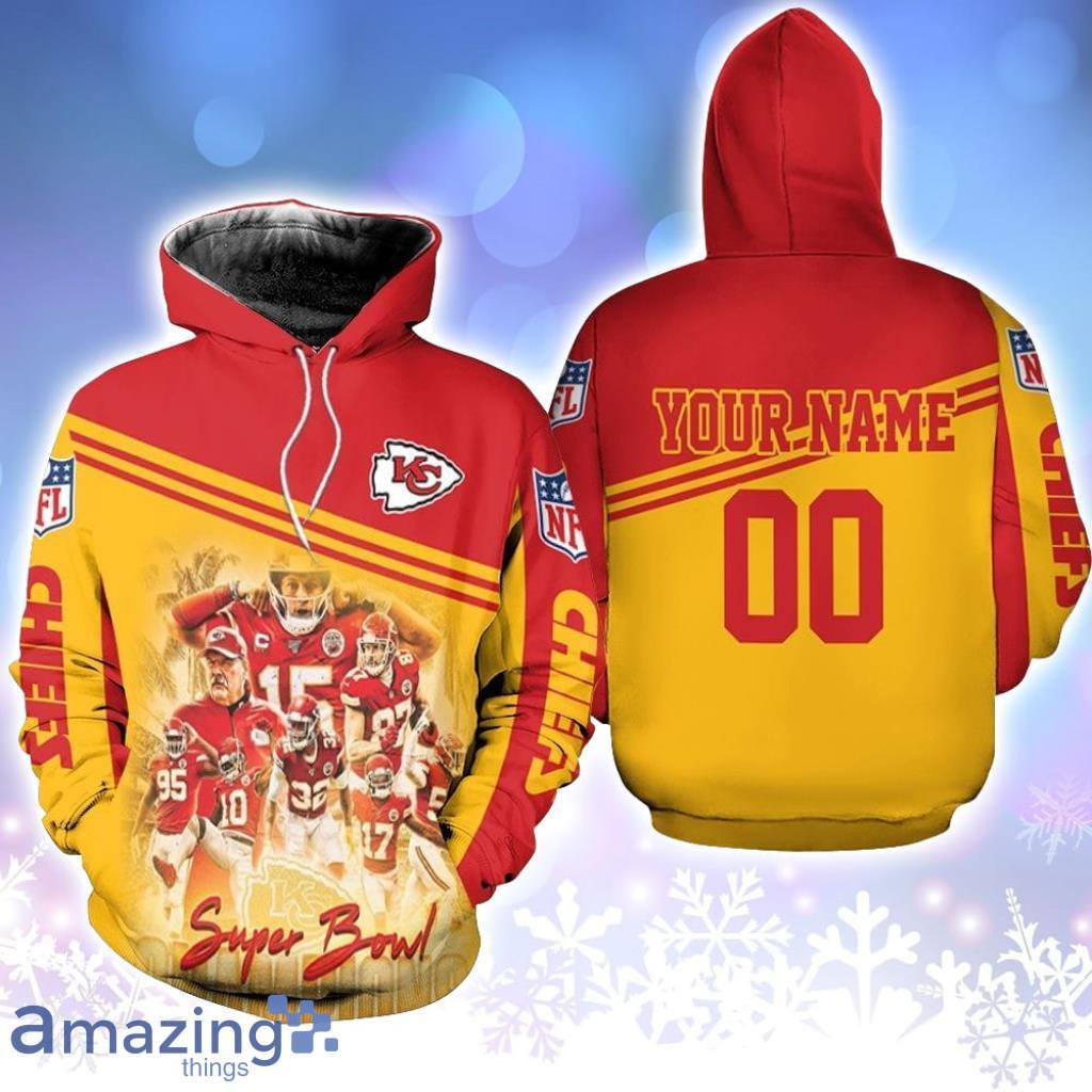 Kansas City Chiefs AFC West Division Champions Super Bowl Personalized Name And Number Hoodie 3D All Over Print Detailed Patterns Best Gift Product Photo 1