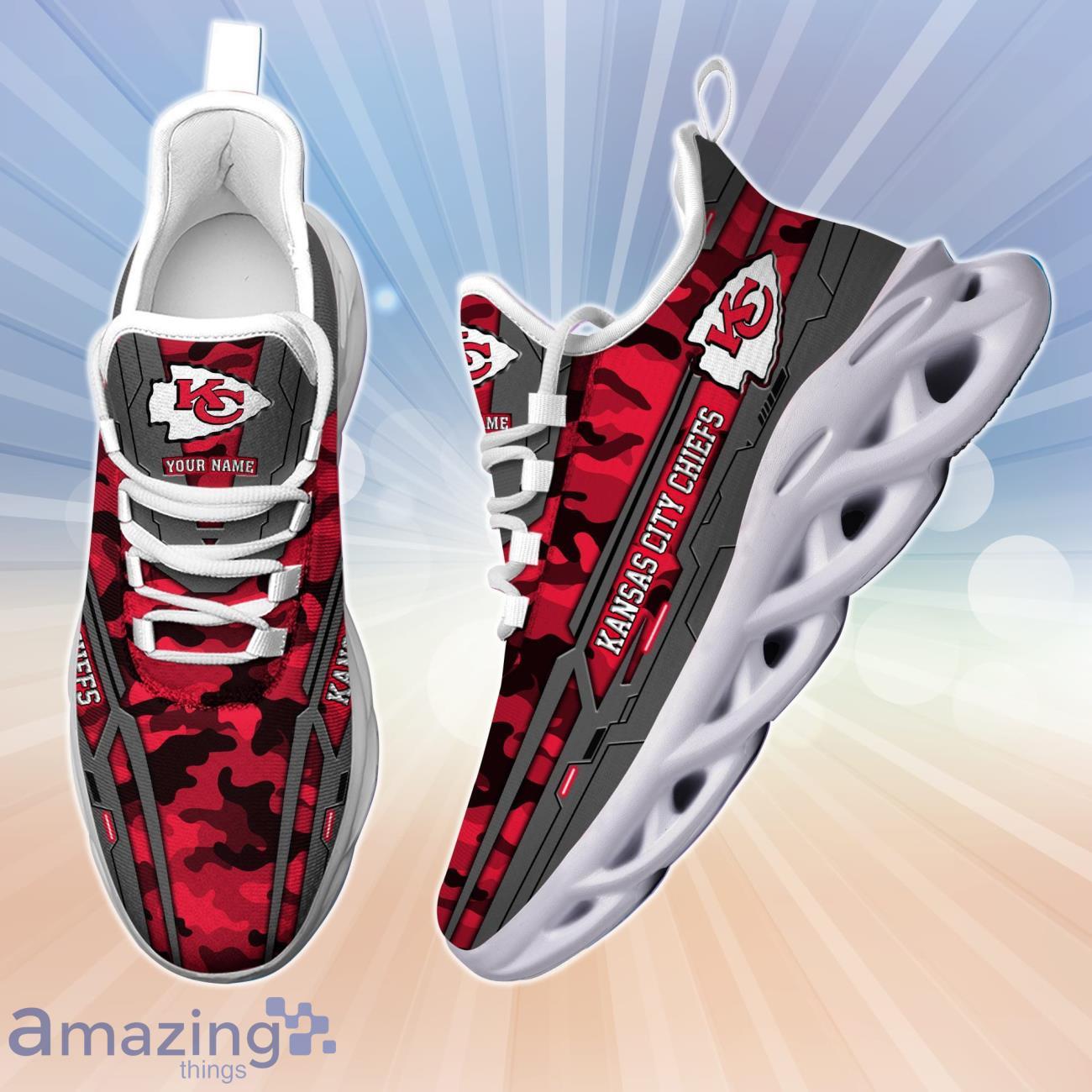 Kansas City Chiefs Custom Name Clunky Max Soul Sneakers image Kansas City Chiefs Custom Name Clunky Max Soul Sneakers Product Photo 1