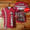 Kansas City Chiefs NFL 3D Mascot Custom Name Baseball Jersey