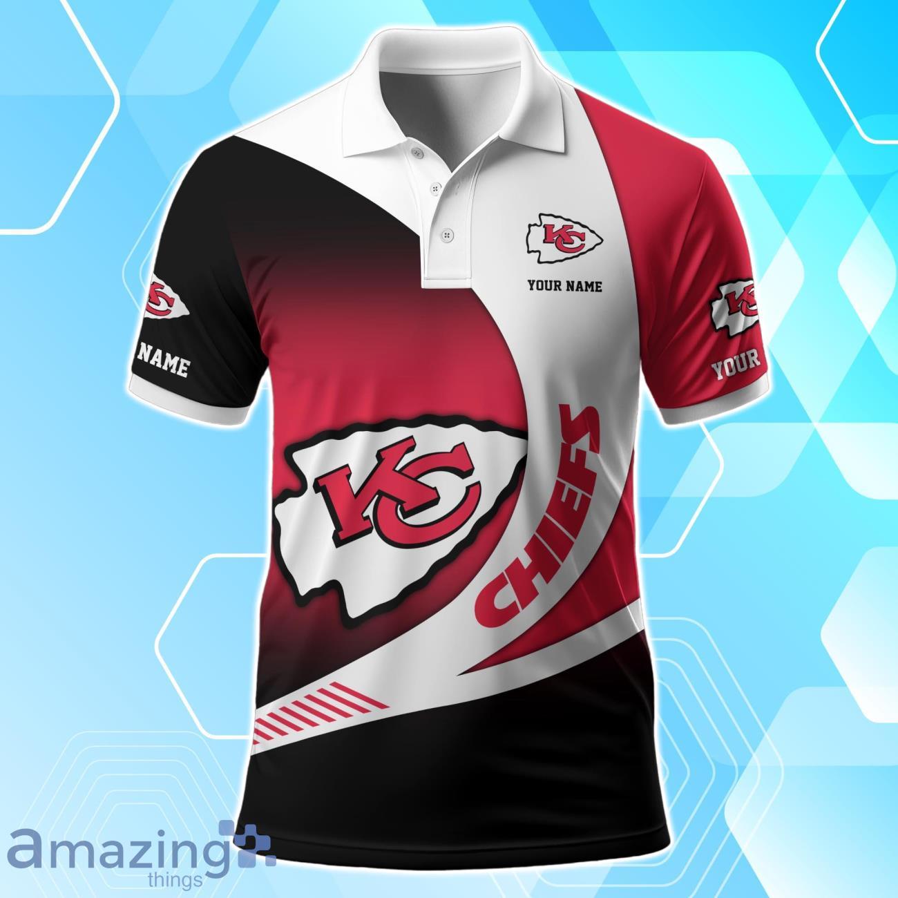 Kansas City Chiefs Polo Shirt Custom Name Sport 3D Clothings For Fans image Kansas City Chiefs Polo Shirt Custom Name Sport 3D Clothings For Fans Product Photo 2
