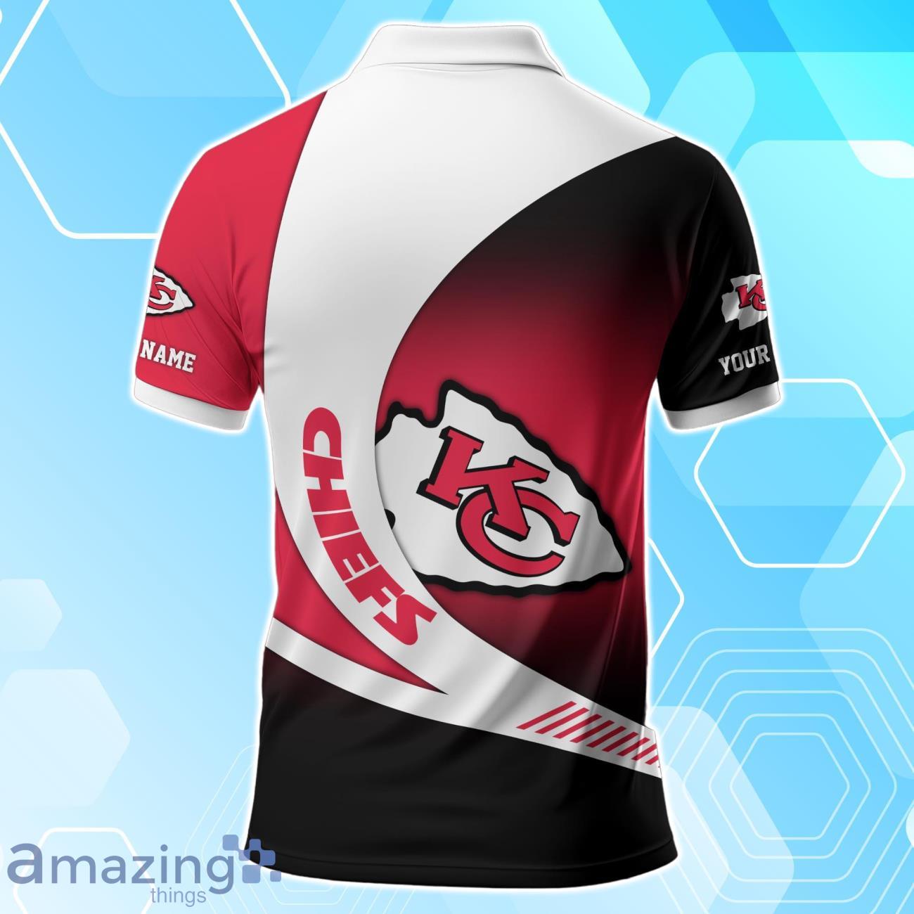 Kansas City Chiefs Polo Shirt Custom Name Sport 3D Clothings For Fans image Kansas City Chiefs Polo Shirt Custom Name Sport 3D Clothings For Fans Product Photo 3