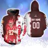 Kansas City Chiefs Travis Kelce 00 Nfl Team AFC Championship 2022 Red Jersey Style Gift With Custom Number Name For Chiefs Fans Hoodie 3D All Over Print Detailed Patterns Best Gift