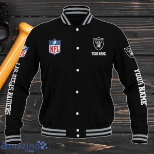 Las Vegas Raiders Baseball Jacket Custom Name Sport Gifts For Fans Product Photo 2