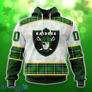 Las Vegas Raiders Special Design For St. Patrick Day 3D Shirt Hoodies Custom Number & Name Product Photo 1