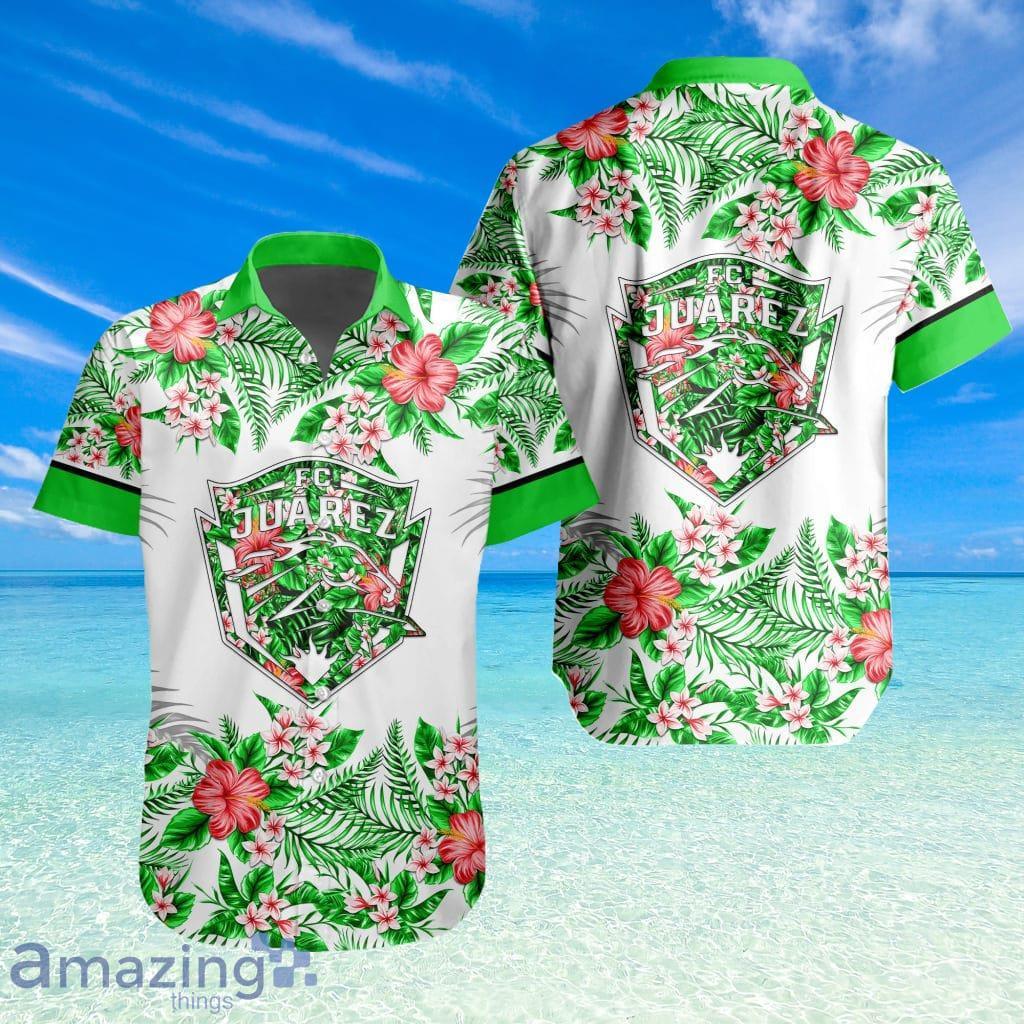 LIGA MX FC Juarez Special Button Down Hawaiian Shirt Tropical Pattern Product Photo 1