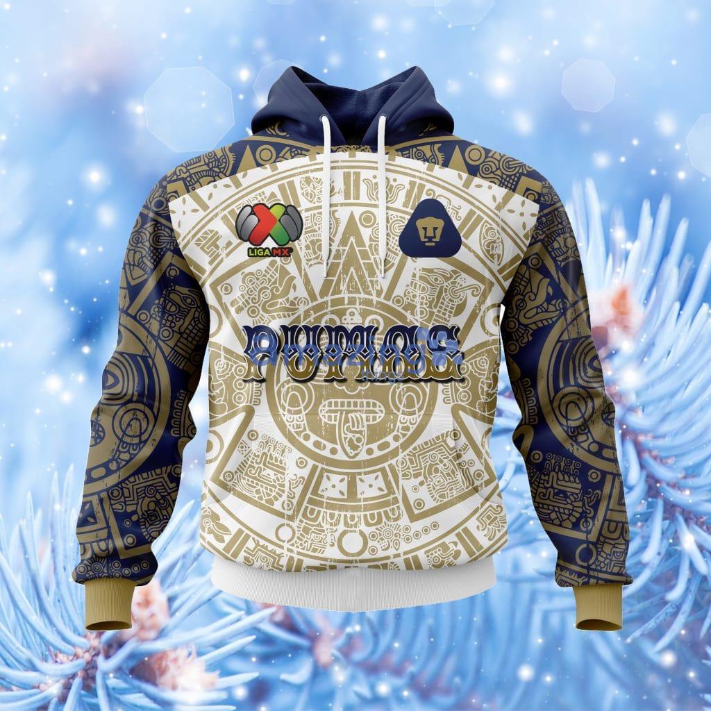 Liga Mx Pumas Unam Personalized Name And Number With Aztec Sun Symbol Hoodie 3D All Over Print image Liga Mx Pumas Unam Personalized Name And Number With Aztec Sun Symbol Hoodie 3D All Over Print Product Photo 1