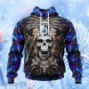 Liga Mx Queretaro F.C Aztec Skull Design Designed Part Hoodie 3D All Over Print