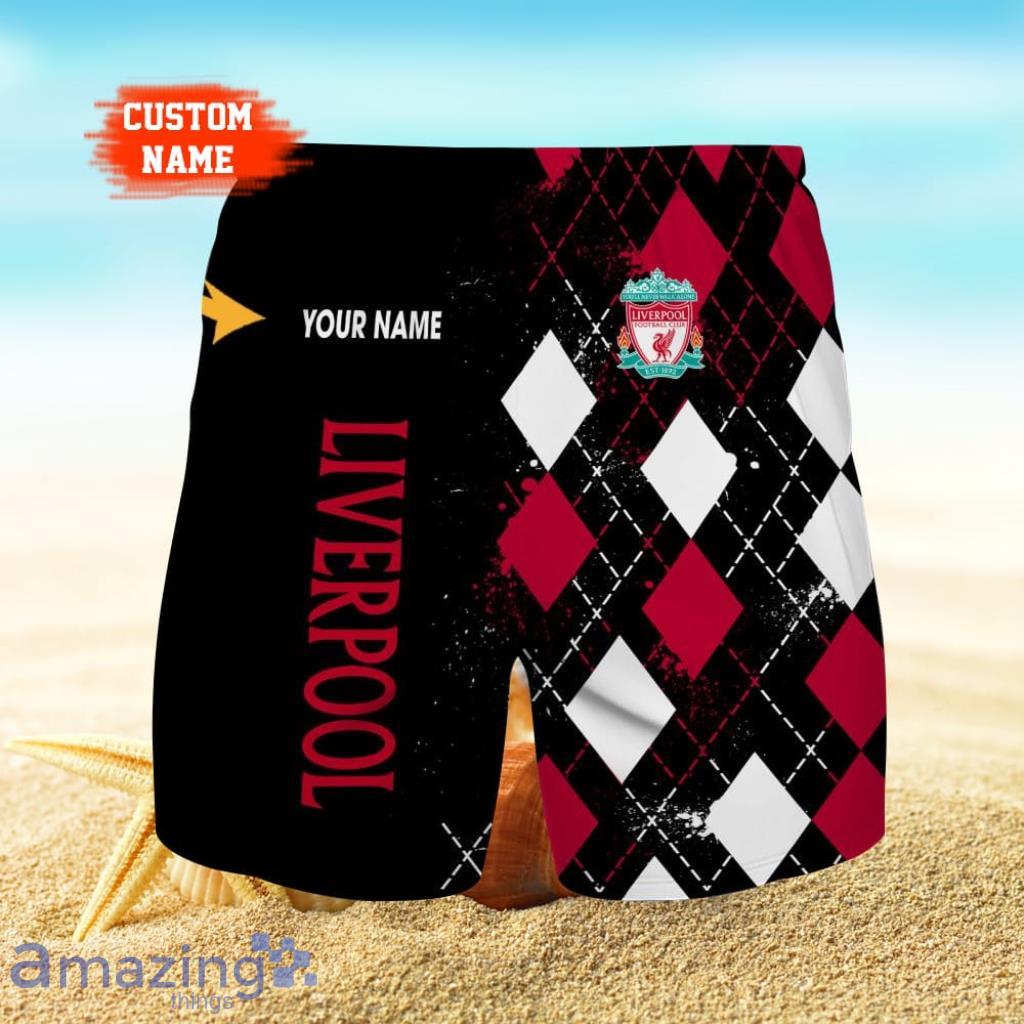 Liverpool F.C Logo Print 3D Short Hawaiian Custom Name Trending Summer For Men image Liverpool F.C Logo Print 3D Short Hawaiian Custom Name Trending Summer For Men Product Photo 1