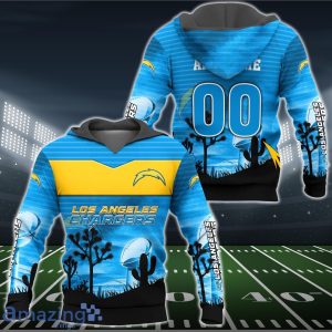 Los Angeles Chargers 3D Shirt Hoodie All Over Print Custom Number & Name Product Photo 2