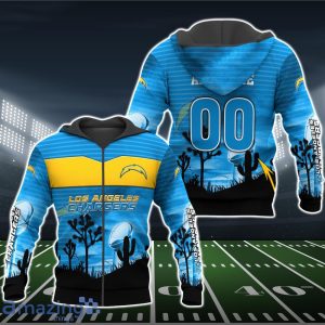 Los Angeles Chargers 3D Shirt Hoodie All Over Print Custom Number & Name Product Photo 4