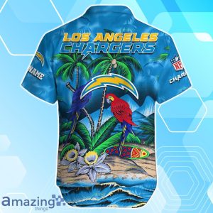 Los Angeles Chargers Hawaiian Shirt Summer Gifts For Fans Custom Name Product Photo 3