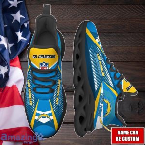 Los Angeles Chargers Max Soul Shoes with Custom Name Option - Sport Gifts for Fans Product Photo 2