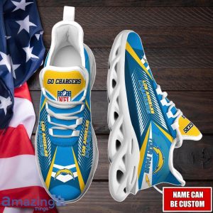 Los Angeles Chargers Max Soul Shoes with Custom Name Option - Sport Gifts for Fans Product Photo 4