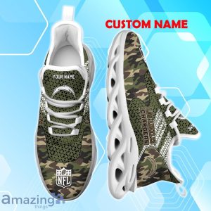 Los Angeles Chargers NFL Max Soul Shoes Camo Design Custom Name Product Photo 4