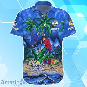 Los Angeles Rams Hawaiian Shirt Summer Gifts For Fans Custom Name Product Photo 2