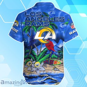 Los Angeles Rams Hawaiian Shirt Summer Gifts For Fans Custom Name Product Photo 3