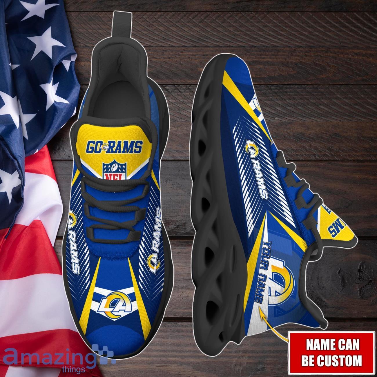 Los Angeles Rams Max Soul Shoes with Custom Name Option Sport Gifts for Fans image Los Angeles Rams Max Soul Shoes with Custom Name Option - Sport Gifts for Fans Product Photo 2