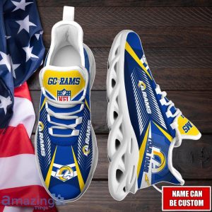Los Angeles Rams Max Soul Shoes with Custom Name Option Sport Gifts for Fans image Los Angeles Rams Max Soul Shoes with Custom Name Option - Sport Gifts for Fans Product Photo 4