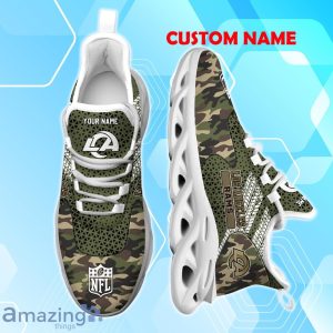 Los Angeles Rams NFL Max Soul Shoes Camo Design Custom Name Product Photo 4