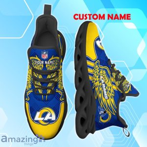 Los Angeles Rams NFL Max Soul Shoes Custom Name Wings Design For Fans Product Photo 2