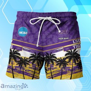 LSU TIGERS Sport Team Hawaiian Shirt & Short Vintage Tropical Custom Name Product Photo 3