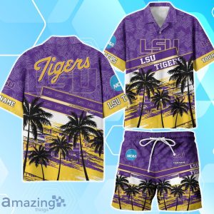 LSU TIGERS Sport Team Hawaiian Shirt & Short Vintage Tropical Custom Name Product Photo 1