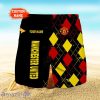 Manchester United Logo Print 3D Short Hawaiian Custom Name Trending Summer For Men