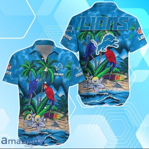 Detroit Lions Hawaiian Shirt Summer Gifts For Fans Custom Name Product Photo 1