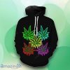 Melting Neon Weed Leaves 3D Hoodie Style Gift For Men And Women