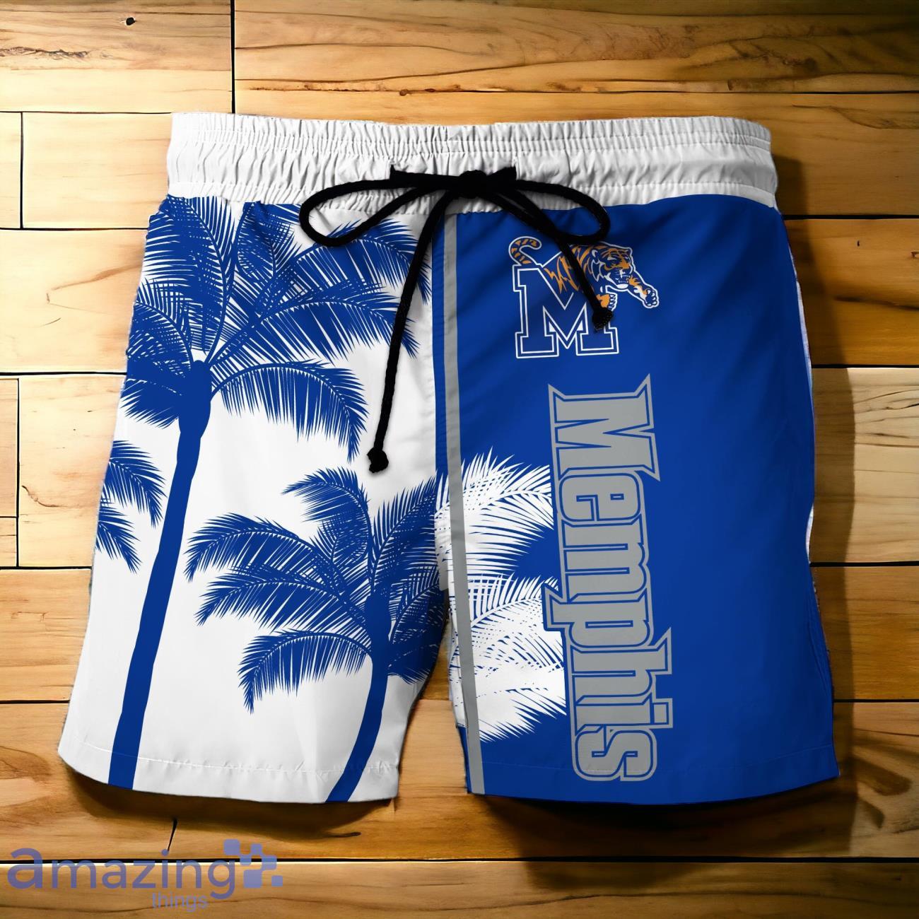 Memphis Tigers Hawaiian Shirt And Short Palm Tree Custom Name image Memphis Tigers Hawaiian Shirt And Short Palm Tree Custom Name Product Photo 3