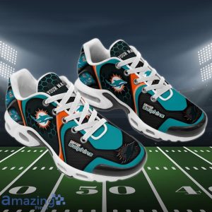 Miami Dolphins Air Cushion Sports Shoes Custom Name Gifts For Football Fan Product Photo 2